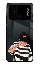 Aesthetic Boy Poco C55 Glass Case
