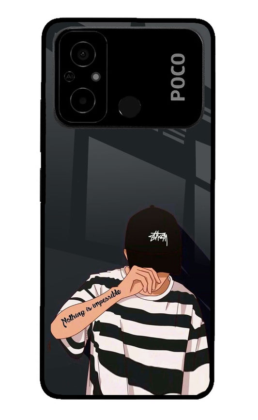 Aesthetic Boy Poco C55 Glass Case