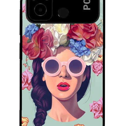 Pretty Girl Poco C55 Glass Case