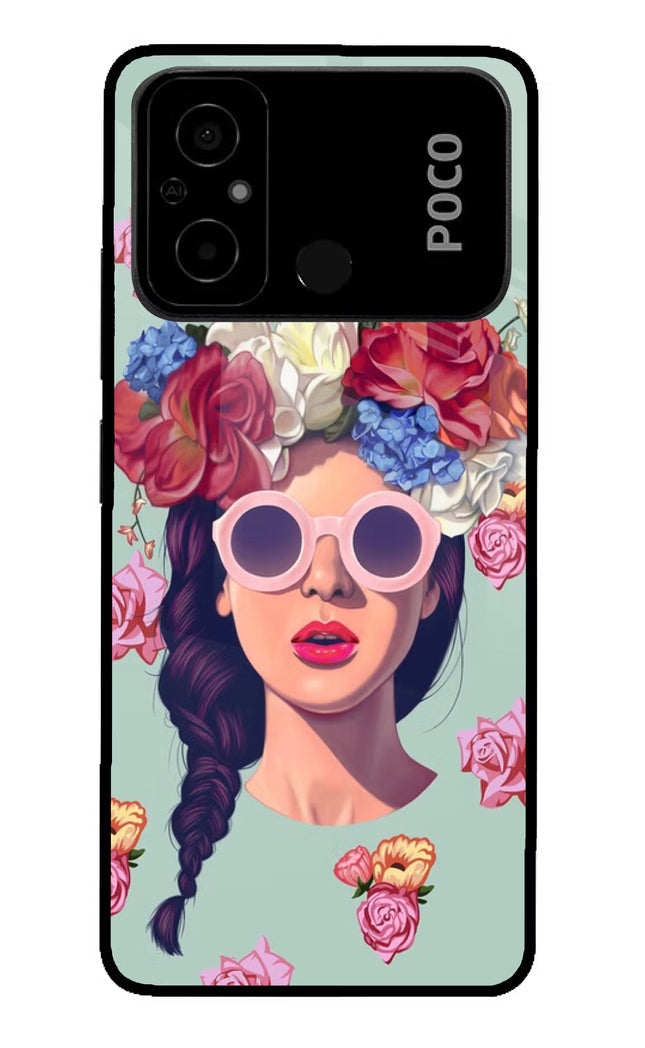 Pretty Girl Poco C55 Glass Case