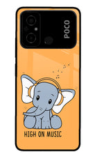 High On Music Poco C55 Glass Case