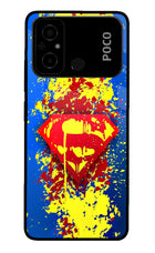 Superman logo Poco C55 Glass Case