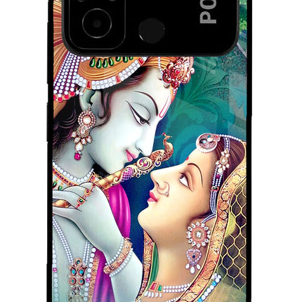 Lord Radha Krishna Poco C55 Glass Case