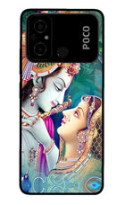 Lord Radha Krishna Poco C55 Glass Case