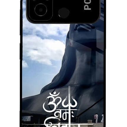 Om Namah Shivay Poco C55 Glass Case