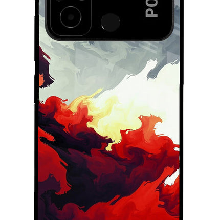 Fire Cloud Poco C55 Glass Case