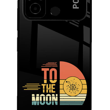 To the Moon Poco C55 Glass Case