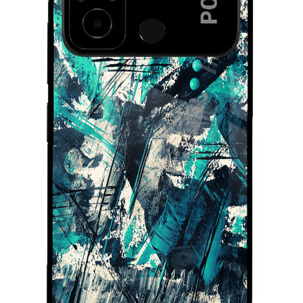 Artwork Poco C55 Glass Case Back Cover by Casekaro
