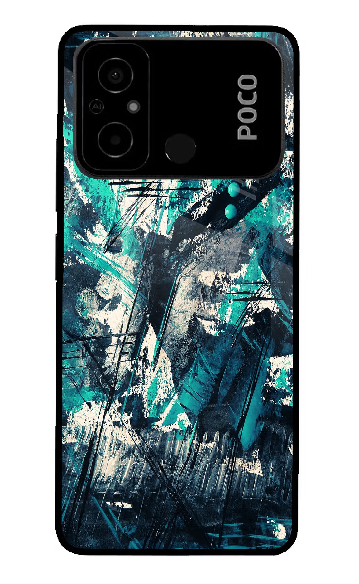 Artwork Poco C55 Glass Case Back Cover by Casekaro