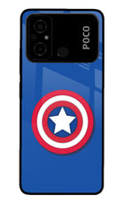 Shield Poco C55 Glass Case Back Cover by Casekaro