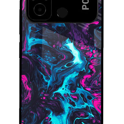 Abstract Poco C55 Glass Case