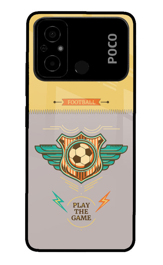 Football Poco C55 Glass Case