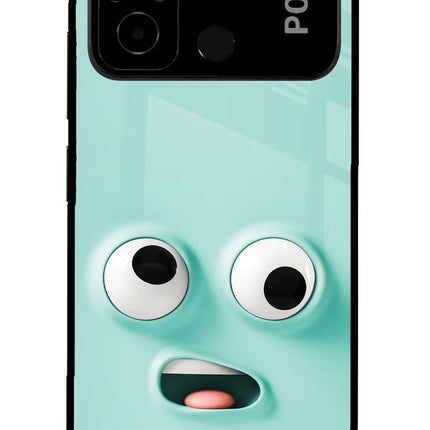 Funny Cartoon Poco C55 Glass Case