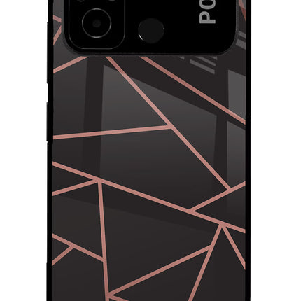 Geometric Pattern Poco C55 Glass Case