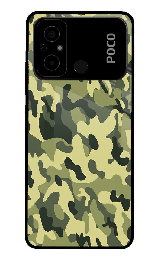 Camouflage Poco C55 Glass Case