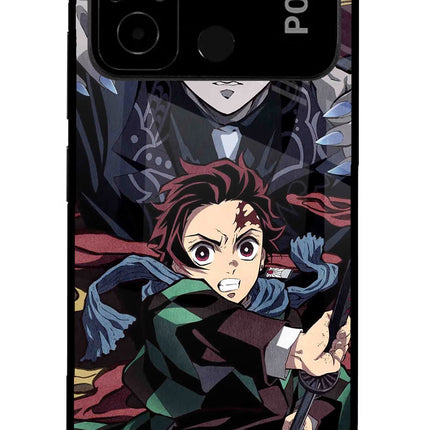 Demon Slayer Poco C55 Glass Case