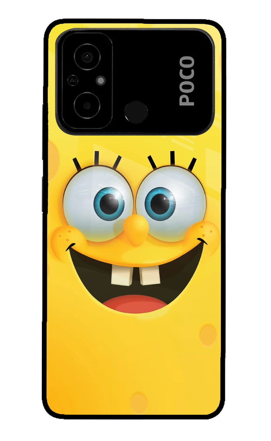 Sponge 1 Poco C55 Back Cover, Glass case