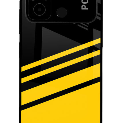 Yellow Shades Poco C55 Glass Case