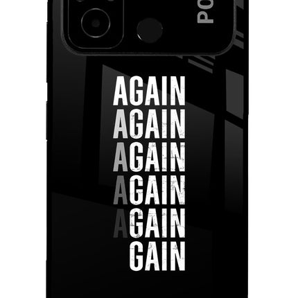 Again Again Gain Poco C55 Glass Case