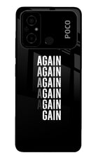 Again Again Gain Poco C55 Glass Case