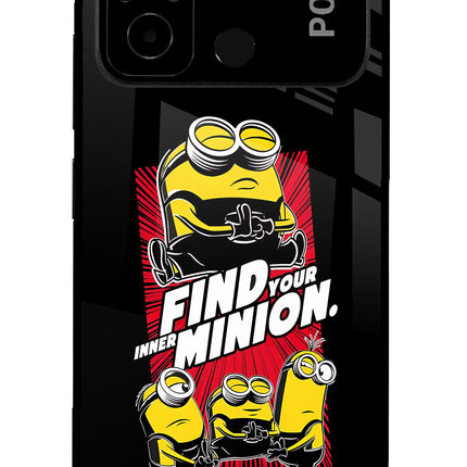 Find your inner Minion Poco C55 Glass Case