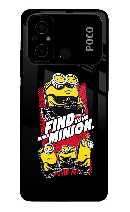 Find your inner Minion Poco C55 Glass Case
