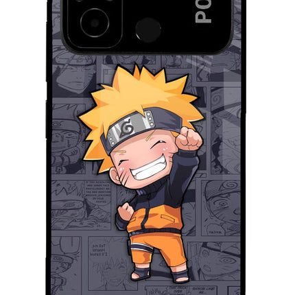 Chota Naruto Poco C55 Glass Case Back Cover by Casekaro