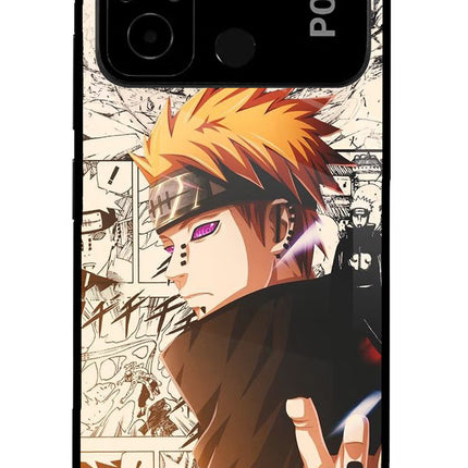 Pain Anime Poco C55 Glass Case Back Cover by Casekaro