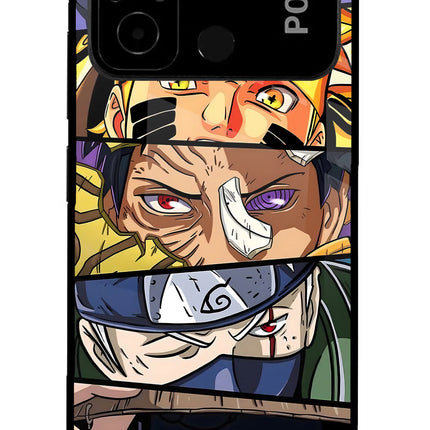 Naruto Character Poco C55 Glass Case