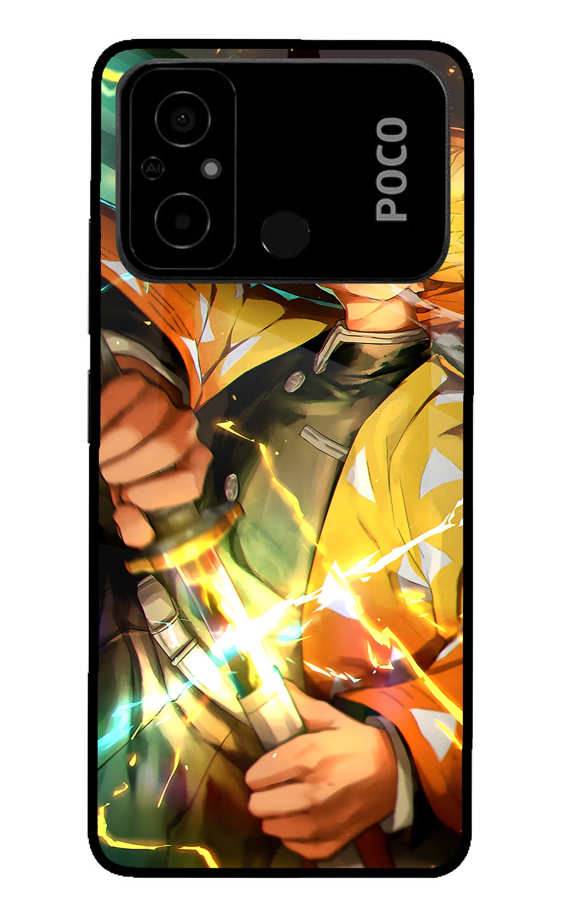 Demon Slayer Poco C55 Glass Case