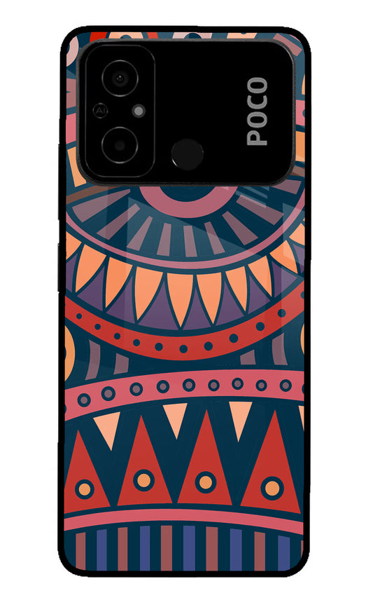 African Culture Design Poco C55 Glass Case