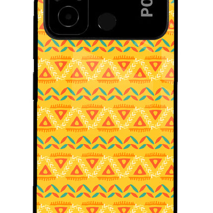 Tribal Pattern Poco C55 Glass Case