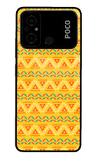 Tribal Pattern Poco C55 Glass Case