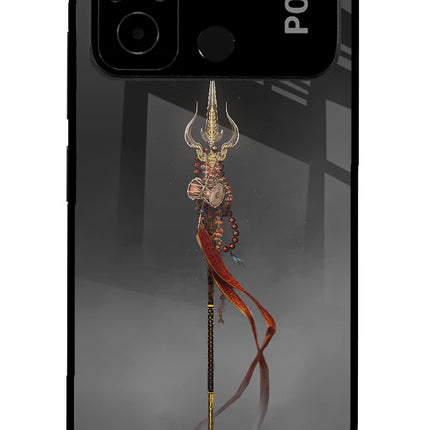 Shiv Trishul Poco C55 Glass Case