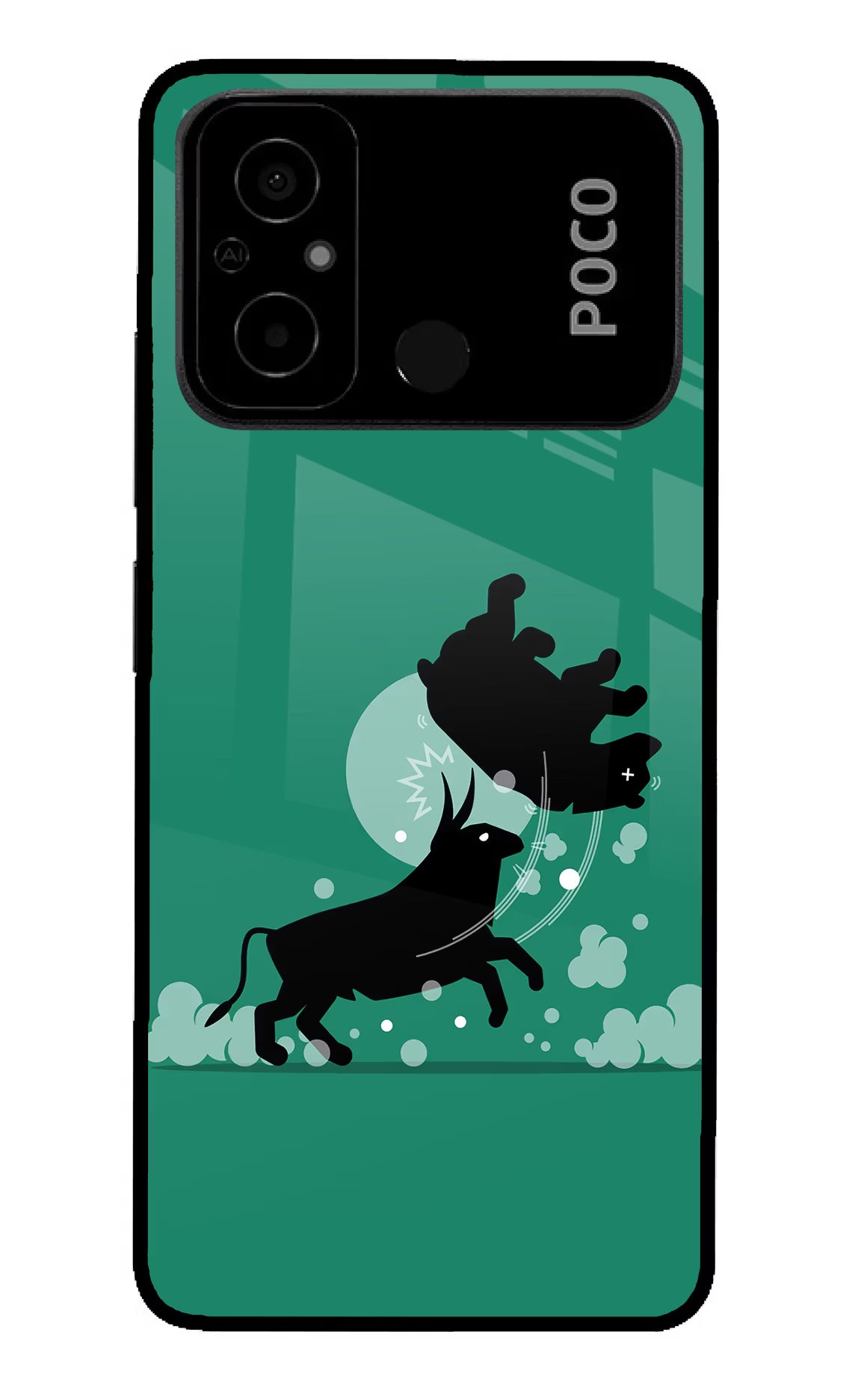 Bull Conqueror Poco C55 Glass Case