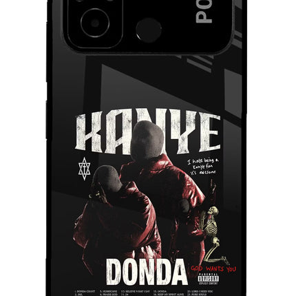 Donda Kanye West Poco C55 Glass Case
