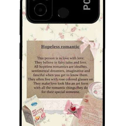 Hopeless Romantic Poco C55 Glass Case