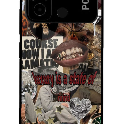 Luxury Poco C55 Glass Case