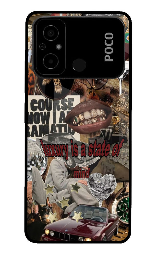 Luxury Poco C55 Glass Case