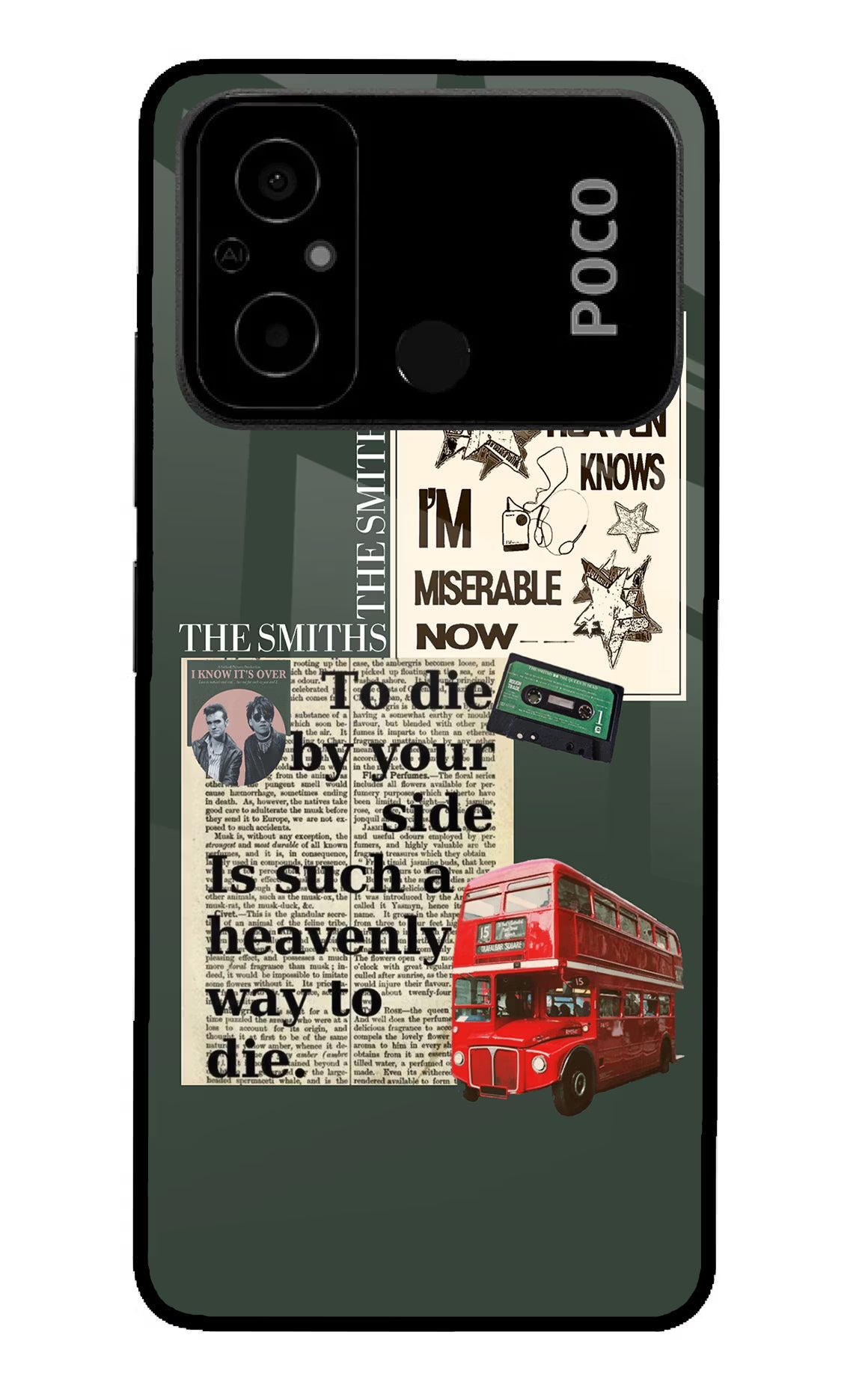 The Smiths Poco C55 Glass Case Back Cover by Casekaro