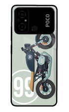 Classic Cafe Racer 99 Poco C55 Glass Case