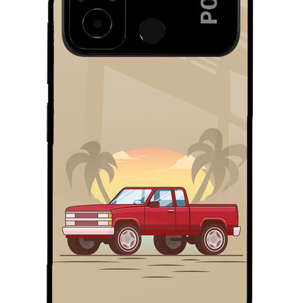 Desert Classic Drive Poco C55 Glass Case