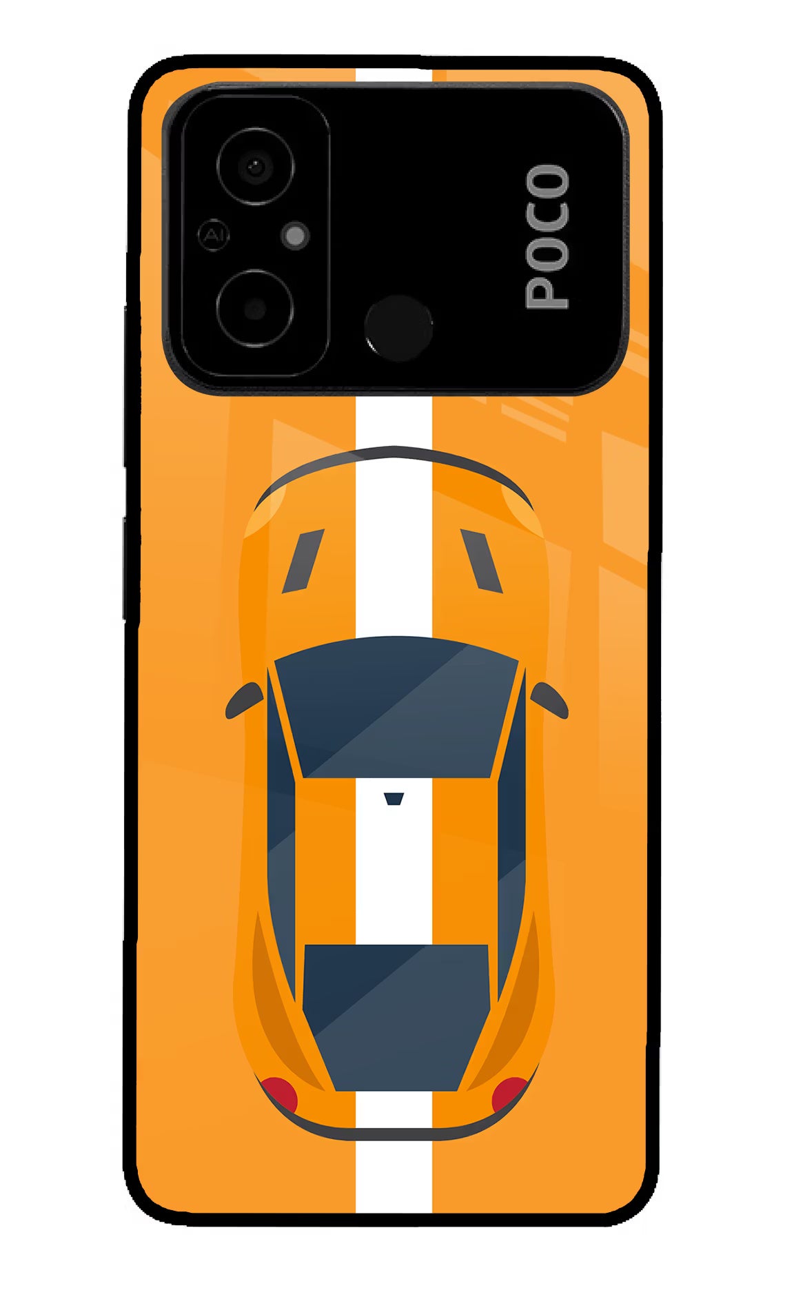 Highway Pursuit Poco C55 Glass Case