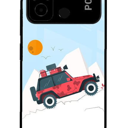 Mountain Trail Beast Poco C55 Glass Case