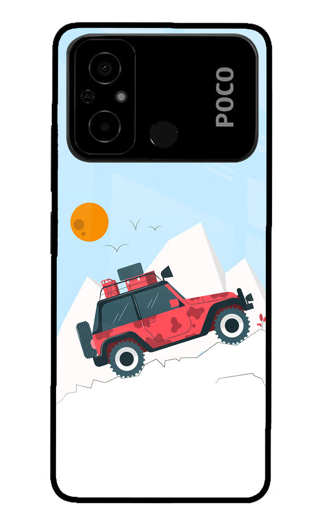 Mountain Trail Beast Poco C55 Glass Case