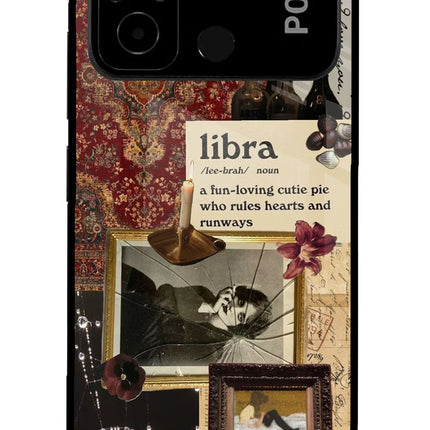 Libra Zodiac Poco C55 Glass Case