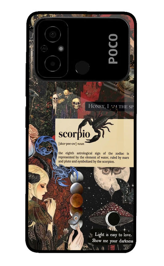 Scorpio Zodiac Poco C55 Glass Case