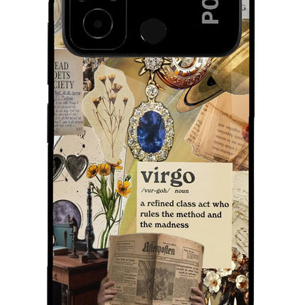 Virgo Zodiac Poco C55 Glass Case