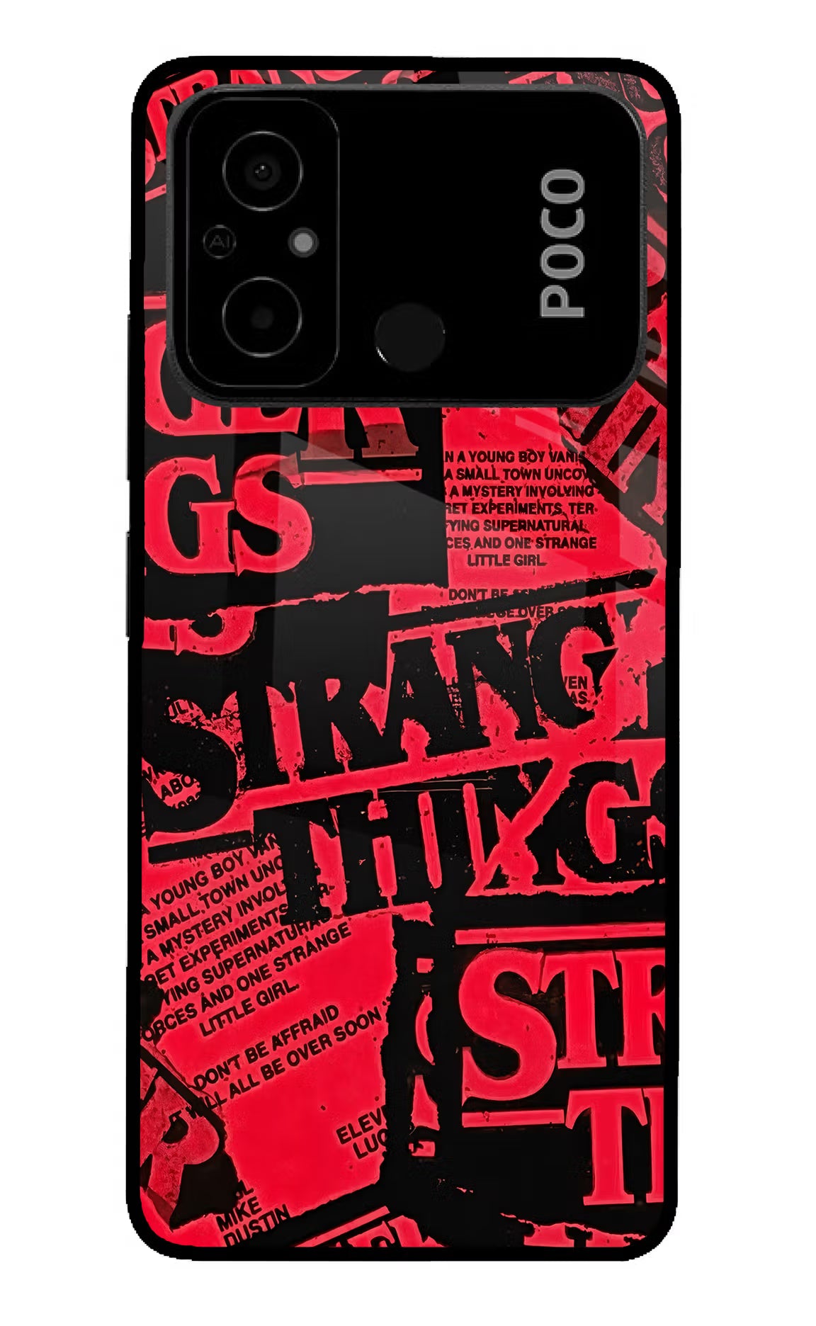 Ordinary Things Poco C55 Glass Case Back Cover by Casekaro