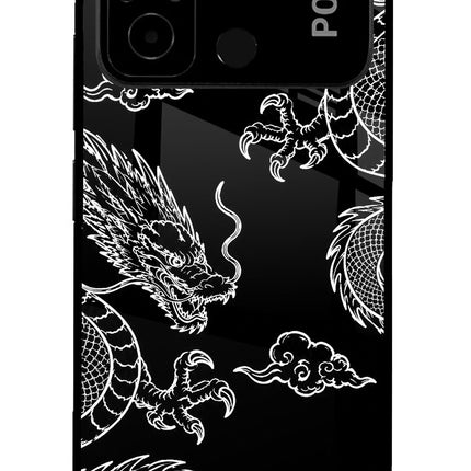 Twin Dragons Poco C55 Glass Case